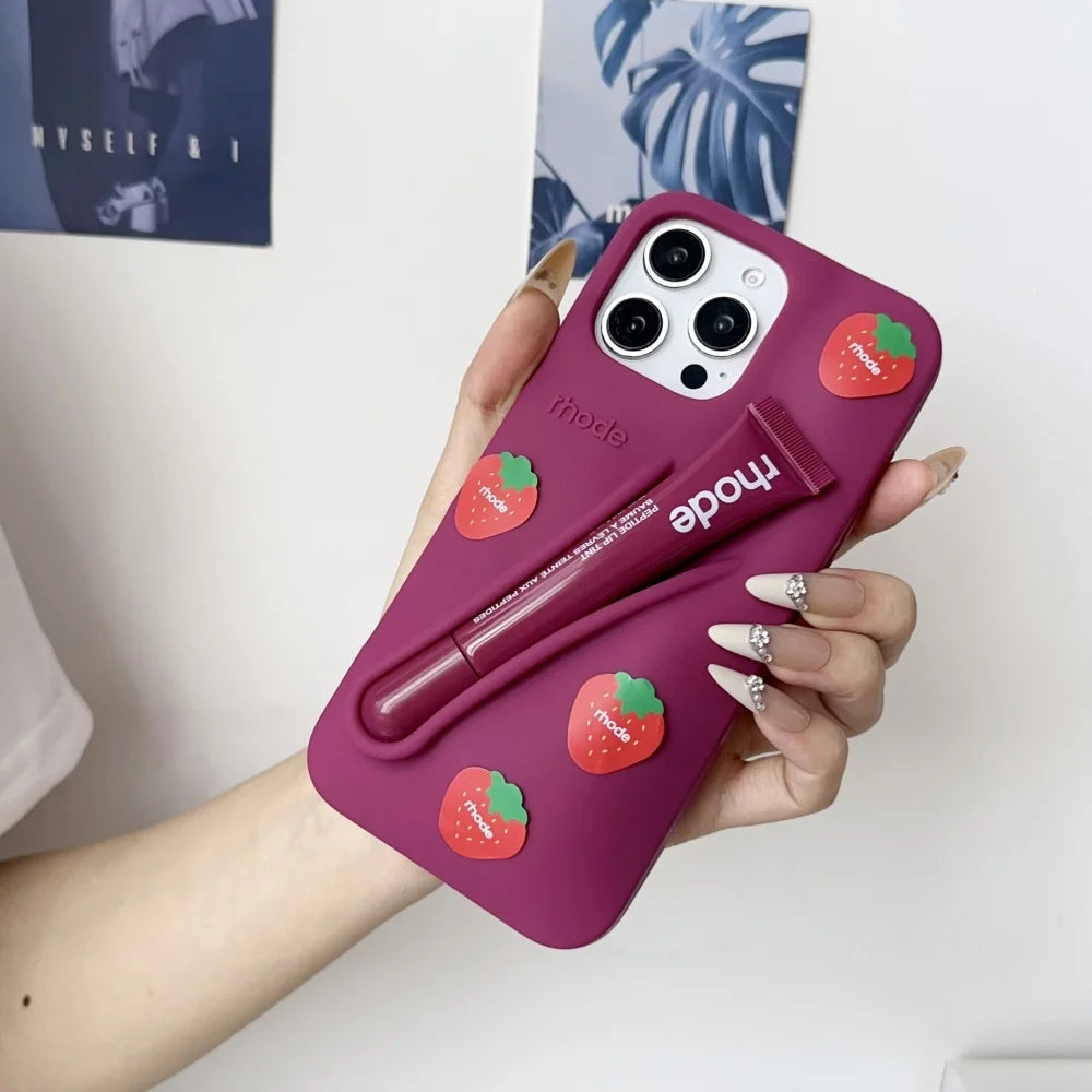 Coque Rhode lip iPhone avec autocollants