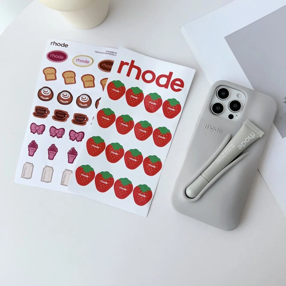 Coque Rhode lip iPhone avec autocollants