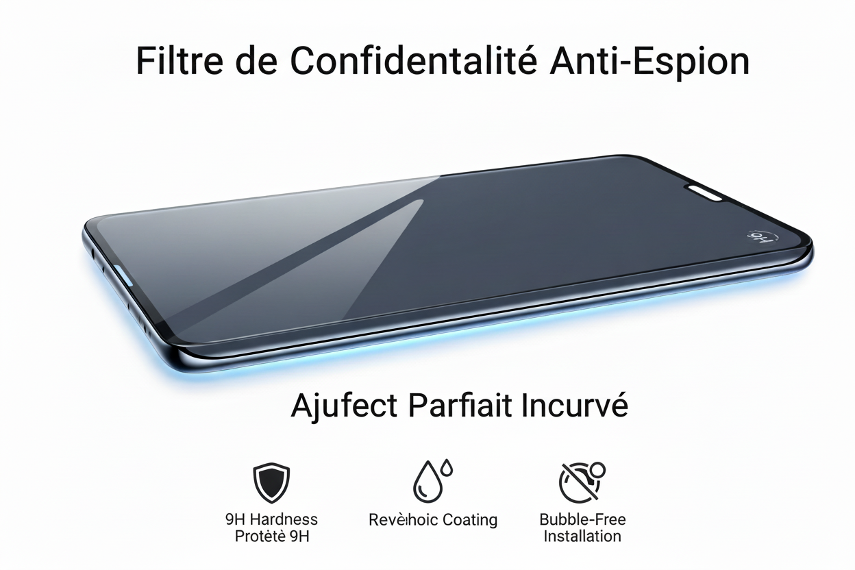 ecran verre trempé anti espion samsung
